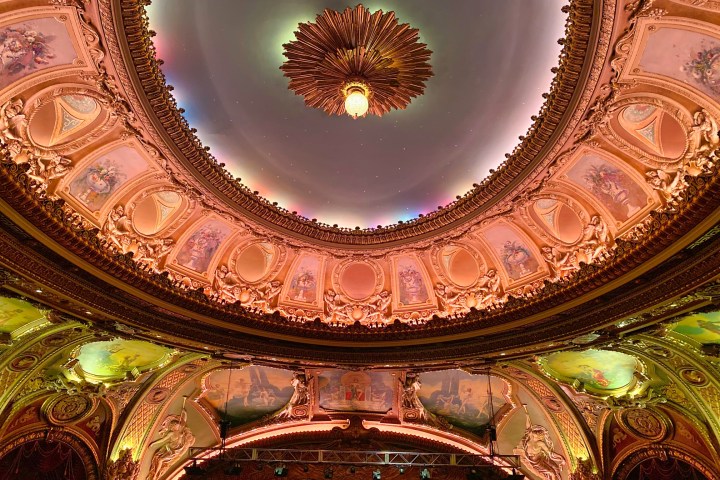 a close up of a glass building