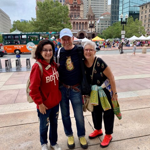 a group of people posing for the camera
