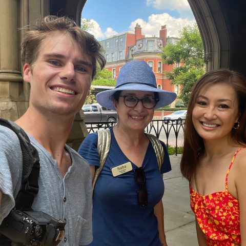 Milena Vukotic et al. posing for the camera