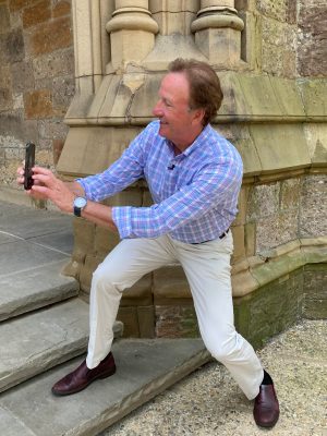 a man talking on a cell phone