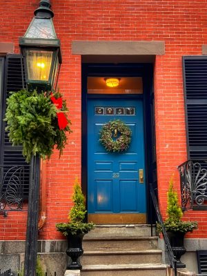 a store in a brick building